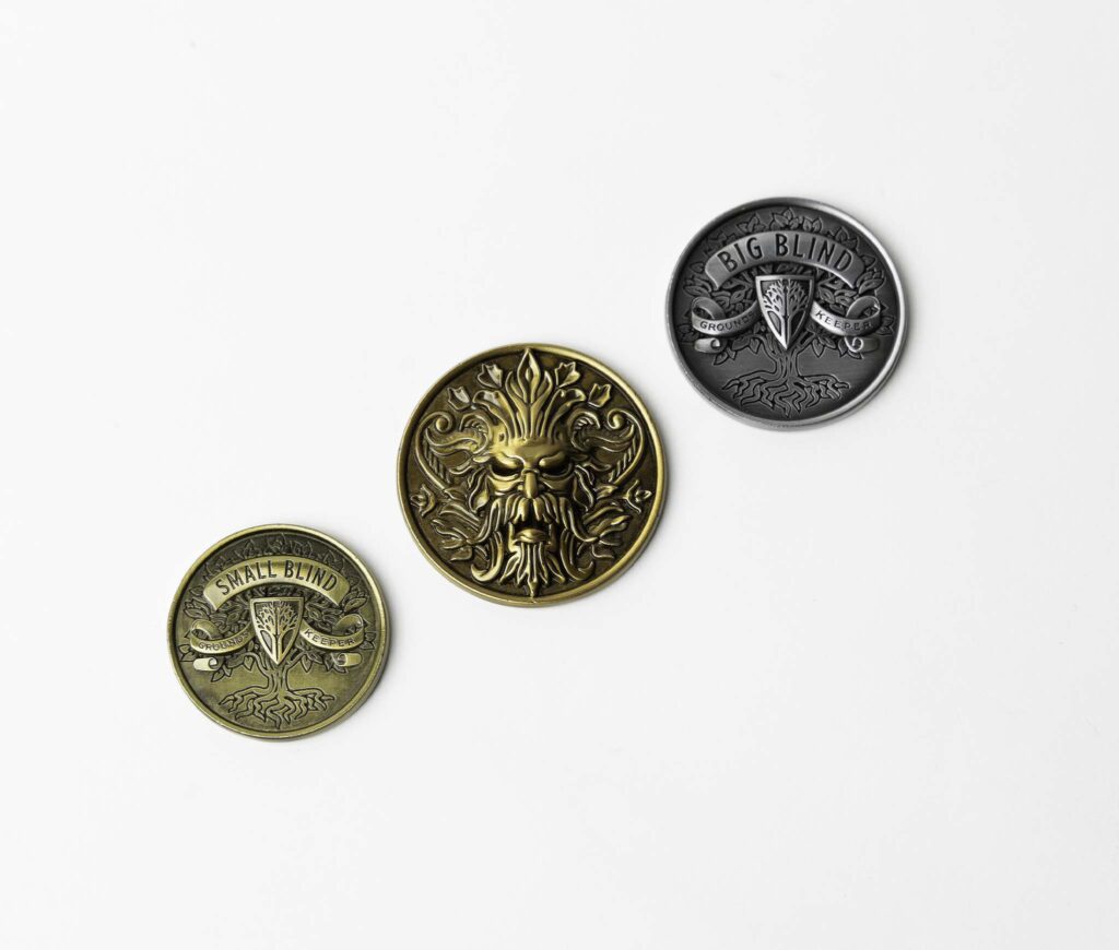 Groundskeeper Poker Dealer Coins - Set of 3 by Wyrmwood