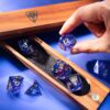 resin-dice-voidluxe-set-7-bolivian-rosewood-dice-vault-action
