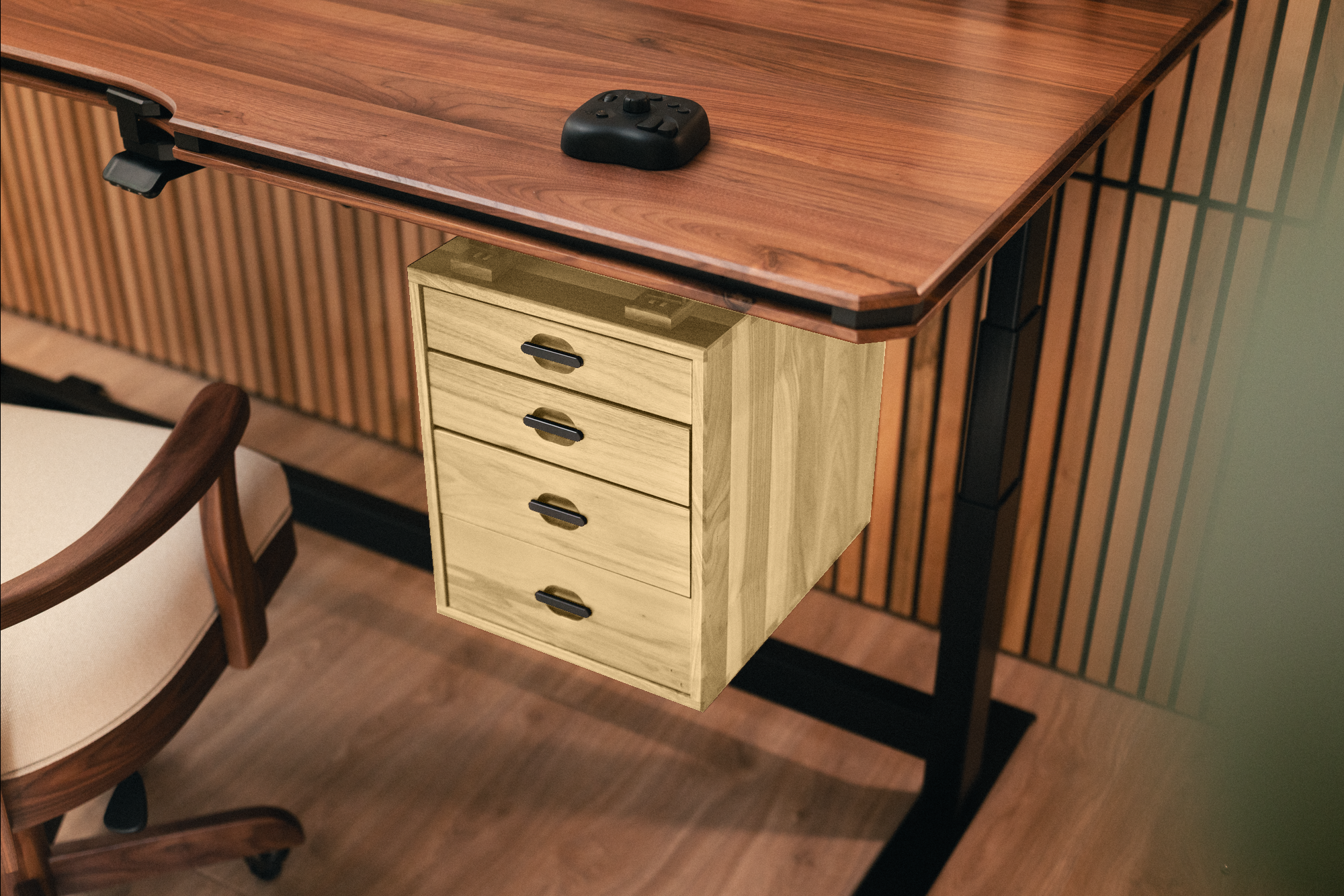 Tall Drawer Cubby Black Walnut_Maple